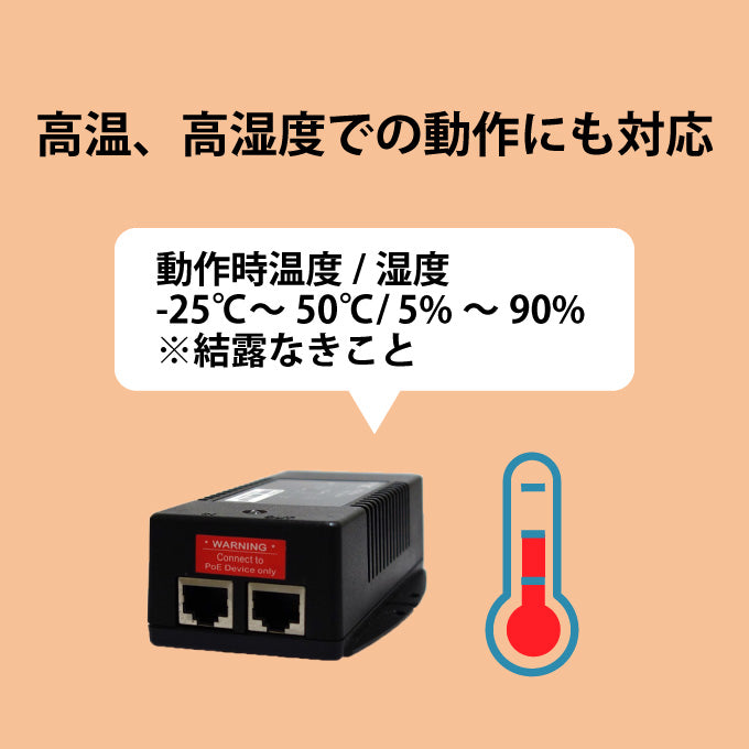 FXC PoE+ ギガビット PoEインジェクタ PE1001bt