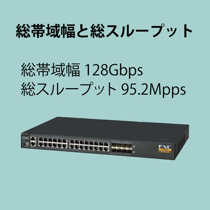 FXC ギガビット 24ポート L3 スイッチングハブ FXC9432