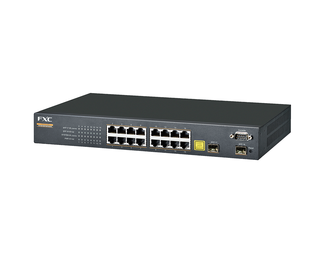 FXC PoE 24/18/10ポート ギガビット 管理機能付 レイヤ2 スイッチングハブ FXC5224PE/FXC5218PE