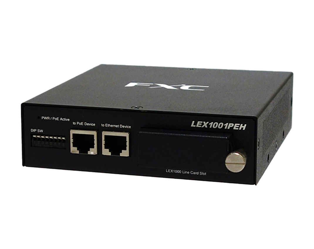 FXC LightEdgeXchange1000シリーズ LEX1001PEH 広温度対応PoEインジェクタ(1スロット) メディアコンバー –  FXC Direct Shop