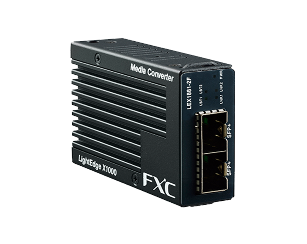 FXC LightEdgeXchange1000シリーズ LEX1881-1F LEX1881-2F 10GBASE-T to 10GBASE-R(SFP/SFP+) メディアコンバータ