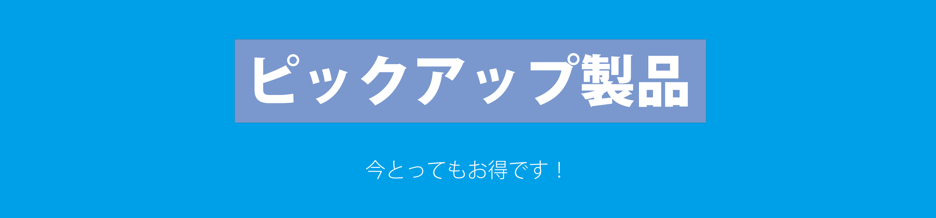 ピックアップ製品