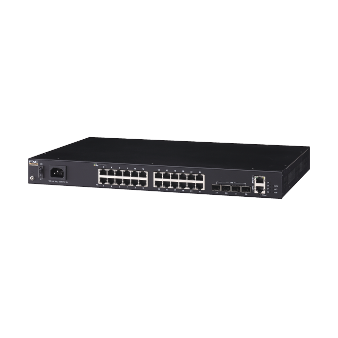 FXC PoE 24ポート ギガビット 管理機能付 レイヤ2 スイッチングハブ FXC5628PE