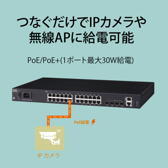 FXC PoE 24ポート ギガビット 管理機能付 レイヤ2 スイッチングハブ FXC5628PE