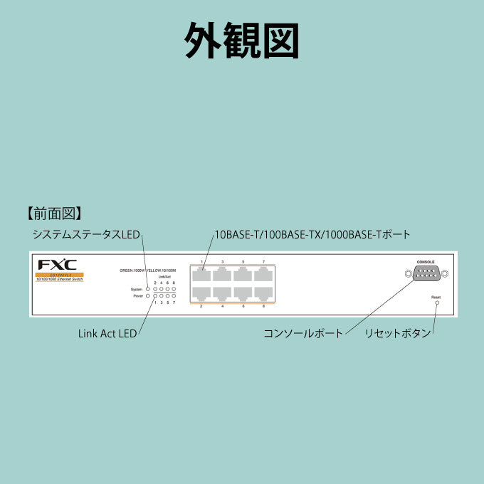 ES1008VL3｜8ポート 10/100/1000Mbps スマート機能付スイッチ【公式】FXC Direct Shop
