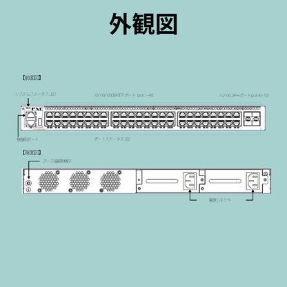 FXC6652｜ギガ48ポート/10G SFP+4スロット L2+スタッカブルスイッチ【FXC公式】【メーカー直販】FXC Direct Shop