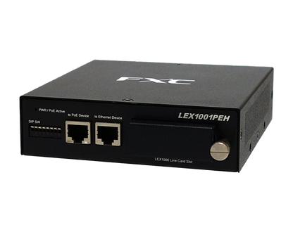 FXC LightEdgeXchange1000シリーズ LEX1001PEH 広温度対応PoEインジェクタ(1スロット) メディアコンバータ