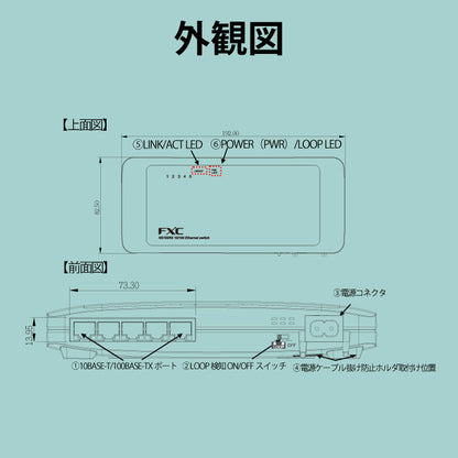 10/100M シンプルイーサネットスイッチ　■NSシリーズ■