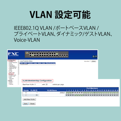 10/100/1000Mbps管理機能付レイヤ2スイッチ　■FXC5200シリーズ■